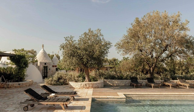 pool villa among ancient olive trees in Ostuni